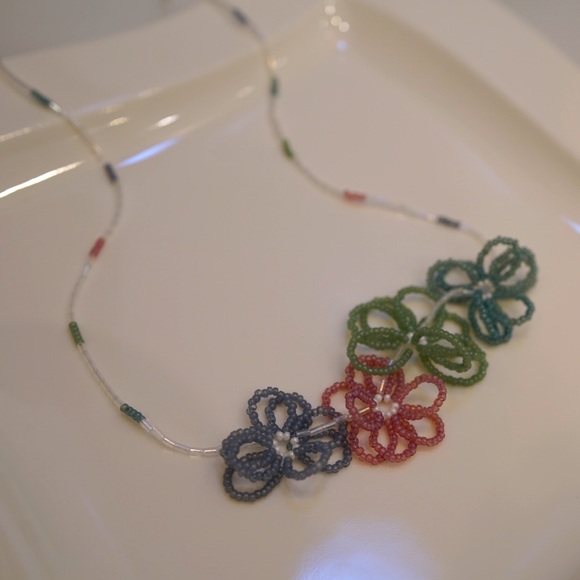 Handmade beaded necklace, Japanese seed beads - Picture 2 of 12